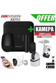 HIKVISION AX PRO64 Kit Ασύρματος συναγερμός με 1 ραντάρ ,1 μαγνητική παγίδα,1 τηλεχειριστήριο + κάμερα Wifi 2Mpixels